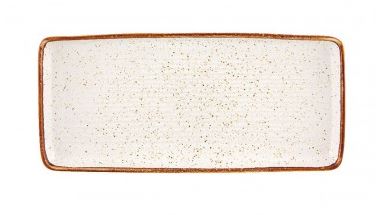 TRAVESSA RECT.36.5CM RUSTIC BRANCO